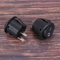 25 Pcs SPST Black Button On/Off Round Rocker Switch AC 6A/125V 3A/250V ...