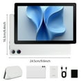 thumbnail image 2 of AEEZO 10.1 Inch Tablet with Audio Speaker Base, 14GB RAM 64GB ROM, Octa-Core Tablet PC, WiFi 6 Bluetooth 5, White, 2 of 9