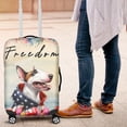 thumbnail image 4 of Freedom Bull Terrier on Independence Day 4th of July Travel Luggage Cover Bully Dog Lovers Gifts Idea Suitcase Dust Protective Decor - 01005, 4 of 5