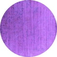 thumbnail image 1 of Ahgly Company Indoor Round Oriental Purple Industrial Area Rugs, 3' Round, 1 of 4