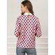 thumbnail image 5 of INSPIRE CHIC Disfraz de Halloween para mujer Polka Dots Contraste Peter Pan Collar Top 3/4 Mangas Blusa Camisa Rosa M, 5 of 6