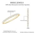thumbnail image 5 of Rosec Jewels Certified Moissanite Eternity Ring for Women - Stackable Ring - D-VS1 Quality - Ready to Gift, 18K Yellow Gold, US 13.00, 5 of 6