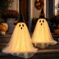 thumbnail image 5 of BiFandian 2-Pack Halloween Ghost Decorations Outdoor, Ghost Decor with String Lights Remote Control, Spooky Party Decor for Living Room, Bedroom, Window, Halloween Decoration Indoor, 5 of 8