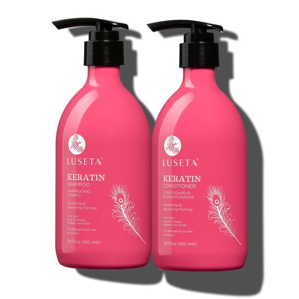 Luseta Keratin Smoothing & Nourishing Shampoo & Conditioner Set for