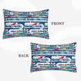 thumbnail image 2 of Sikiie Fish And Shark Print Plush Pillow Cover, Wrinkle-proof and Stain-resistant Pillow Protector without Pillow Core, Home Decoration-16"x24", 2 of 6