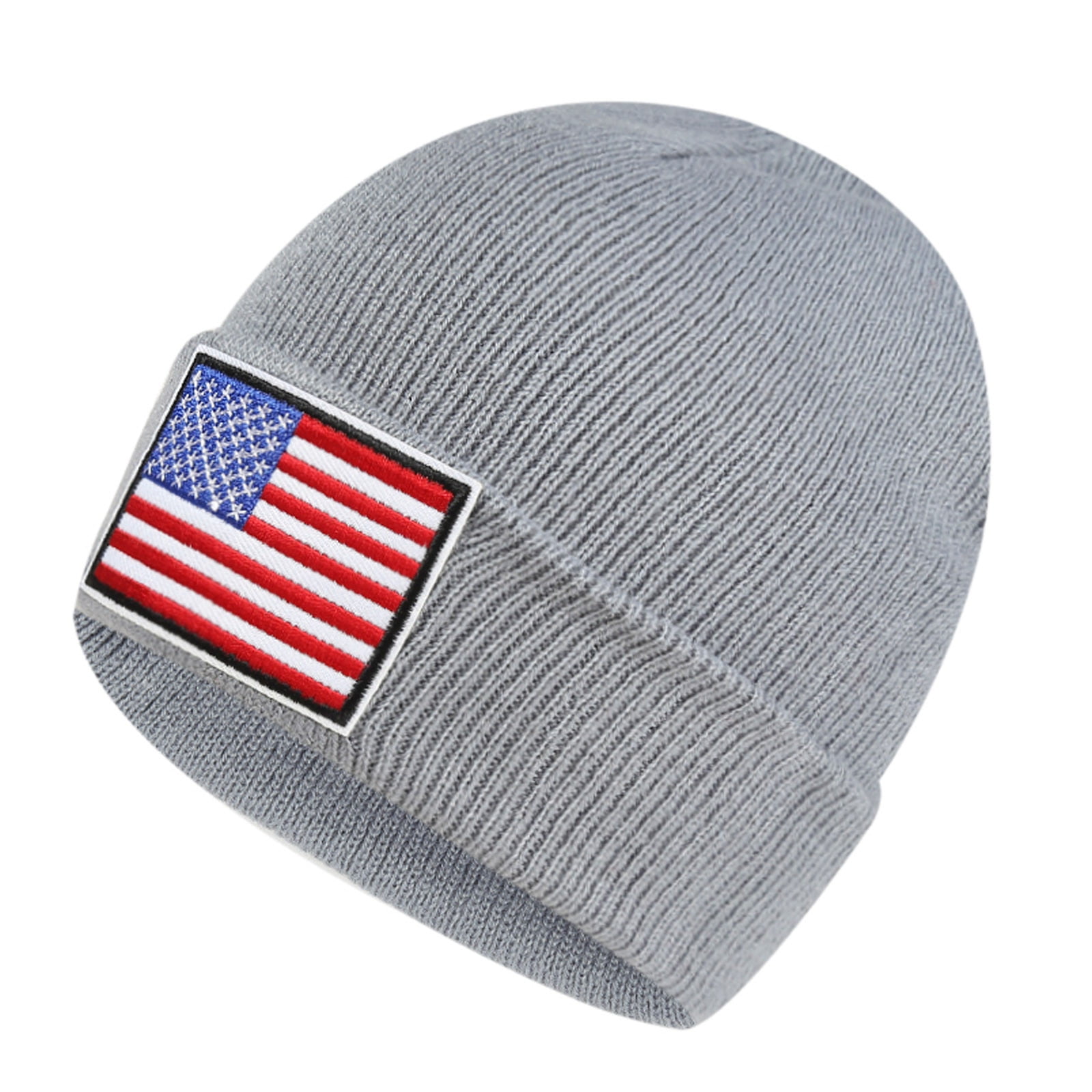 Ironworker American Flag Men Women Knitted Hat Winter Warm Fleece Beanie Hat