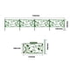 thumbnail image 3 of Paneles de valla de estacas de plástico para jardín paquete de 4 | Borde verde decorativo para macizos de flores, caminos, bordes | Resistente a la intemperie, plegable, portátil | 13.77"x6.88" Cada, 3 of 8