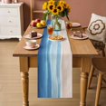 thumbnail image 2 of Navy Blue Coastal Table Runner 72 Inches, Waves Summer Beach Ocean Sea Bed Runner Dresser Scarves Tabletop for Indoor Outdoor Parties/Ceremony/Banquet, 16" x 72", 2 of 9