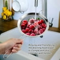thumbnail image 4 of Food Strainer, Premium Stainless Steel Fine Mesh ScreenPremium Stainless Steel Fine Mesh Screen Colander Sieve Filter Sifter Riddle Griddle for Kitchen Rice Juice Quinoa Food Flour Baking, 4 of 5