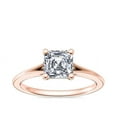 thumbnail image 1 of 1.00 Carat Excellent Asscher Cut Real Diamond Latest Design Solitaire Engagement Ring for Ladies Solid 14K Rose Gold Size 7.5, 1 of 8