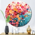 thumbnail image 1 of Designart "Oasis of Coral II" Abstract Landscape Oversized Wall Clock, 1 of 6