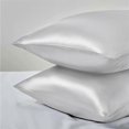 thumbnail image 4 of Pillow Cases King Size Set of 2 , Satin Pillowcase 20x40 inches, Pillow Covers with Envelope Closure, Breathable, Skin-Friendly(White), 4 of 4