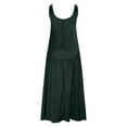 thumbnail image 3 of Hvot&aat Women's Wedding Guest Maxi Dress Solid Smocked Flowy Tank Top Dress Summer Sleeveless Beach Sundress, 3 of 7