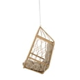 thumbnail image 4 of GDF Studio Mesena Tamara Outdoor/Indoor Wicker Hanging Chair with 8 Foot Chain (NO STAND), Light Brown and Tan, 4 of 7