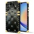 thumbnail image 2 of FKBRCL4U Compatible with Samsung Galaxy A14 5G Case, Shiny Black Sofa Crystal Luxury Golden Decoration for Girl Women Soft TPU Shockproof Protective Hard PC Back, 2 of 7