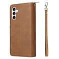 thumbnail image 6 of SaniMore for Samsung Galaxy S23FE 3 in 1 Case, Zipper Purse Cover + Card Slots +  Kickstand + Detachable Lanyard Comprehensive Protective Shockproof Anti-drop Shell For Samsung S23FE, Brown, 6 of 8