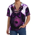 thumbnail image 7 of Lsque Five Nights At Freddy'S print Men's Cuban Collar Short Sleeve Shirt Summer Beachwear Casual Button Down Fashionable Vacation Leisure Shirt-Medium, 7 of 7