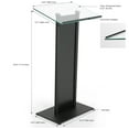 thumbnail image 4 of M&T Displays Tempered Clear Glass Podium with Aluminum Front Panel Black Aluminum Body and Base 43.9 Inch Height Floor Standing Lectern Pulpit Desk, 4 of 8