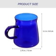 thumbnail image 3 of Coffee Cups and Saucers Glass Coffee Drinking Cup with Tray Tea Cup Beverage Cup Water Cup for Afternoon Tea Office Use 300ml Blue, 3 of 6