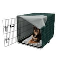 thumbnail image 2 of Entomology Dog Crate Cover, Outline Drawings of Different Bugs in Greenery, Easy to Use Pet Kennel Cover for Medium Large Dogs, 35" x 23" x 27", Teal Multicolor, by Ambesonne, 2 of 6