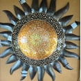 36 inch Mosaic GOLD SUN Flamed Wall Decor