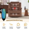 thumbnail image 4 of Bonzy Home Modern Comfort Reclining Chair, Breathable Fabric Recliner Chairs with Massage & Heating, Brown, 4 of 10