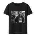 thumbnail image 1 of Camisetas de algodón Vintage para hombre camisa de manga corta con estampado gráfico de cantantes de los 90 estilo Pop universitario Hip Hop, 1 of 7