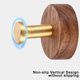 thumbnail image 4 of Perchero de Madera Maciza de Nogal Ganfancp No Perforado Gancho Dorado, 4 of 6