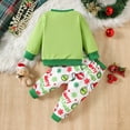 thumbnail image 6 of Toimothcn Toddler Baby Girls Outfits Long Sleeve Crew Neck Cute Sweet Merry Christmas Printed Pullover Sweatshirts Pants With Elastic Drawstring 2Pcs Outfits Set Warm Loose Fit Sets, 6 of 9