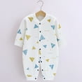 thumbnail image 2 of Child Printing Newborn Button V-Neck Long Sleeved Long Rompers, 2 of 5