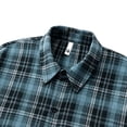 thumbnail image 5 of Gamivast Plaid Shirts for Men-Oversized Long Sleeve Button Down Shirt with Pockets Fall Collared Flannel Shirts Fall Jackets Blue XL, 5 of 7