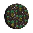 thumbnail image 1 of Fotbe Pineapples Funda de Llanta de Repuesto con Estampado, Engrosada, Ajuste Universal para Jeep, Remolque, RV, SUV, Camión-14 inch, 1 of 6