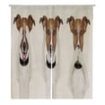 thumbnail image 1 of Cortina Noren ABPHQTO See No Evil Hear No Evil Dog Japonés para Puerta Ventana 105x120 cm, 1 of 1