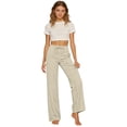 thumbnail image 4 of Girls Linen Pants Kids 2026 Summer Lightweight Casual Beach Baggy Elastic Waist Wide Leg Trousers Athletic Boyfriend Y2K, 4 of 7