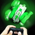 thumbnail image 3 of Coche De Acrobacias 1/32 4WD RC Stunt Cars 2.4GHz Doble cara 360 grados Flip Vehicle (Verde), 3 of 6