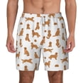 thumbnail image 3 of Uemuo Labrador Retriever Dog Pattern Mens Swim Trunks Quick Dry Board Shorts with Mesh Lining, Stretch Beach Shorts Quick Dry No-Chafing Board Shorts-Large, 3 of 9