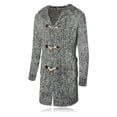 thumbnail image 3 of Chaqueta con capucha tipo cárdigan de longitud media para hombre con hebilla de cuerno Suéter grueso para hombre Suéter informal de talla grande, 3 of 5