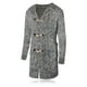 thumbnail image 4 of Chaqueta con capucha tipo cárdigan de longitud media para hombre con hebilla de cuerno Suéter grueso para hombre Suéter informal de talla grande, 4 of 5