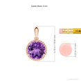thumbnail image 3 of ANGARA Natural Rope-Framed Claw-Set 2.45 ct Amethyst Solitaire Pendant in 14K Rose Gold for Women (Size-9mm) | February Birthstone, Anniversary, Jewelry Gift for Women | Natural Amethyst Necklace, 3 of 8