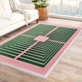 thumbnail image 2 of Modern Trellis Area Rug,5x8 Carpet,Non Slip Washable Fuzzy Super Soft Easy Clean, Pink Checkered Rugs for Bedroom Living Room Dining Room, Geometric Rug Decorations, Low Pile Non Shedding Carpets, 2 of 7