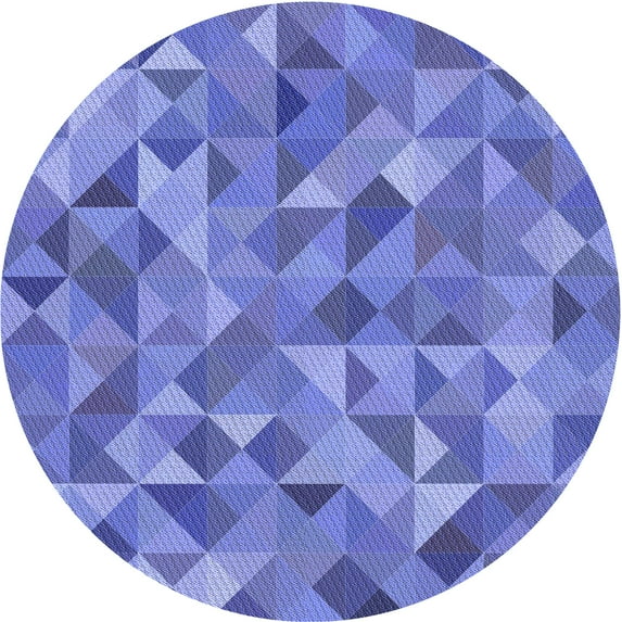 Ahgly Company Indoor Round Patterned Sky Blue Dress Blue Area Rugs, 5' Round