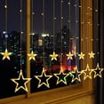 thumbnail image 3 of 2.5M 138LED Star String Light Waterproof 8Modes Warm White Curtain Lights for Ramadan Party Bedroom Wedding Christmas Decoration, 3 of 5