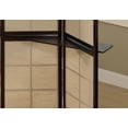 thumbnail image 3 of I 4624 Folding Screen - 4 Panel / Cappuccino / 2 Display Shelves, 3 of 4