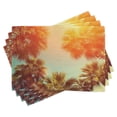 thumbnail image 1 of Ambesonne Tropical Place Mats Set of 4, Rest Under Trees, Standard Size, Orange Green, 1 of 6