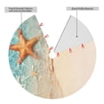 thumbnail image 2 of Lsque Starfish On The Sand Beach Print Christmas Tree Skirt, Tree Skirt with Ties or Velcro, Perfect for Holiday Decorations, Halloween, and New Year-48", 2 of 7