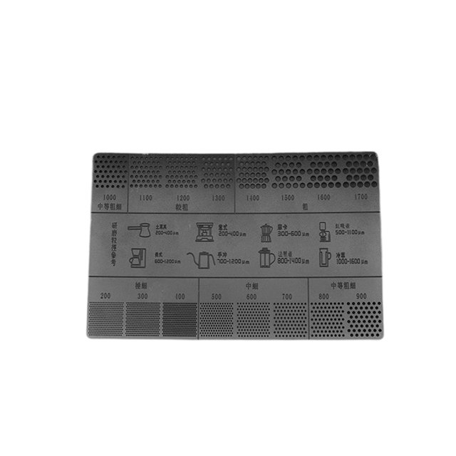 veasfak Coffee Grind Measuring Ruler Coffee Bean Grind Measuring Accessories for Bar Card Black