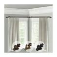 thumbnail image 2 of Corner Window Curtain Rod Double, Adjustable Length 120-170", Antique Brass Decorative Curtain Rod Set, 2 of 2