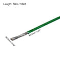 thumbnail image 2 of 164Ft Wire Rope 304 Stainless Steel Cable 1/32" Vinyl Coated with 10pcs Aluminum Sleeves Green, 2 of 7