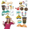 Party Central Club Pack of 144 Multi-Color Tropical Hawaiian Luau Fun Photo Signs 18.25"