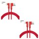 thumbnail image 1 of Tholdsy Cable de carga rápida Reemplazo del cable de datos de doble codo para la interfaz micro USB del teléfono móvil Android, rojo, 1 m Type2 NO2, 1 of 6